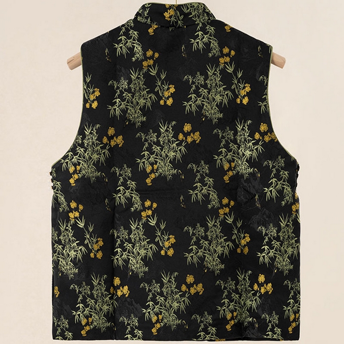 91家纺网 家纺一手货源 找家纺 （总）蚕云阁蚕丝家居 2025新款墨绿色国风桑蚕丝填充马甲