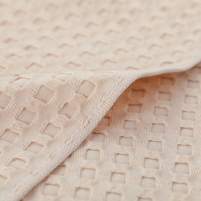 91家纺网 家纺一手货源 找家纺 娇兰毛巾 2025新款7A抗菌全棉华夫格纱布枕巾 米白色 52cm*82cm/条