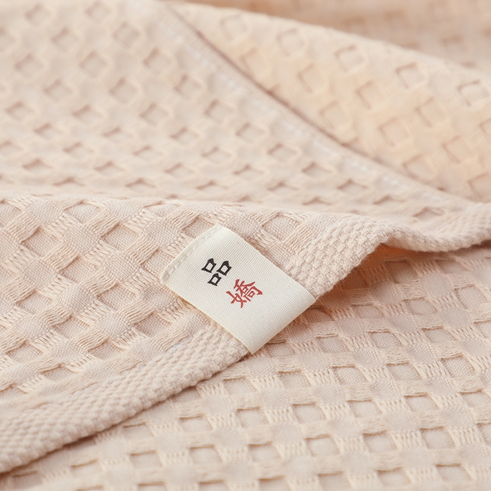 91家纺网 家纺一手货源 找家纺 娇兰毛巾 2025新款7A抗菌全棉华夫格纱布枕巾 米白色 52cm*82cm/条