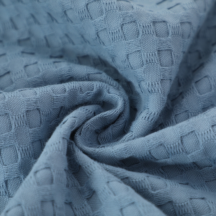 91家纺网 家纺一手货源 找家纺 娇兰毛巾 2025新款7A抗菌全棉华夫格纱布枕巾 蓝色 52cm*82cm/条