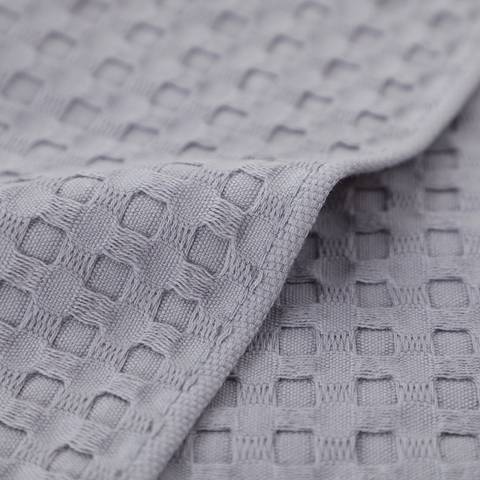 91家纺网 家纺一手货源 找家纺 娇兰毛巾 2025新款7A抗菌全棉华夫格纱布枕巾 灰色 52cm*82cm/对