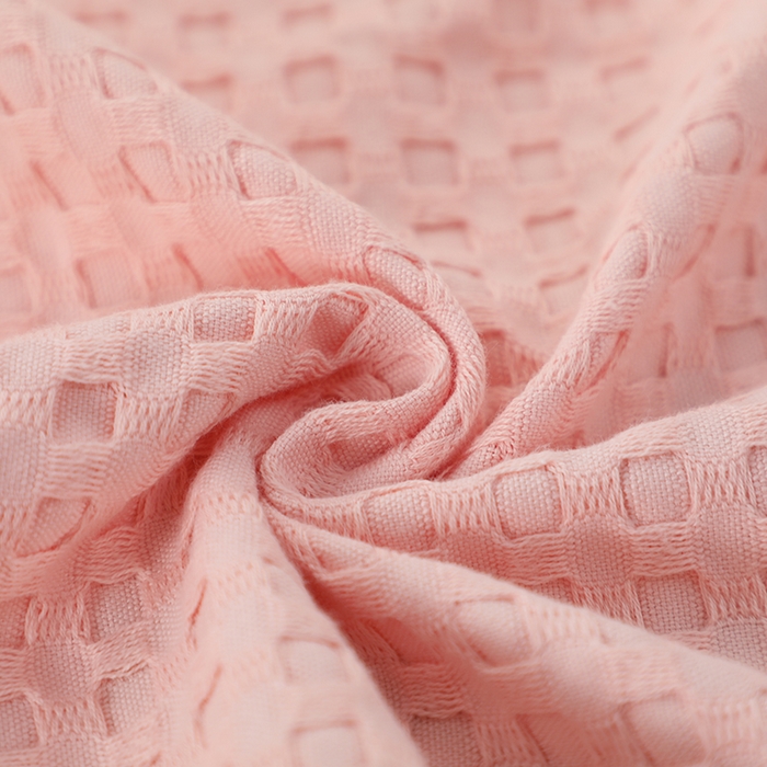 91家纺网 家纺一手货源 找家纺 娇兰毛巾 2025新款7A抗菌全棉华夫格纱布枕巾 粉色 52cm*82cm/条