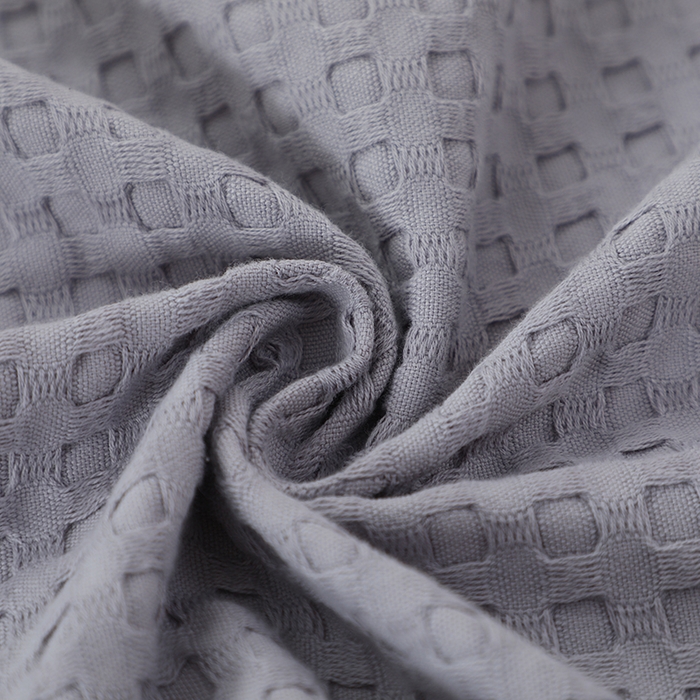 91家纺网 家纺一手货源 找家纺 娇兰毛巾 2025新款7A抗菌全棉华夫格纱布枕巾 灰色 52cm*82cm/条