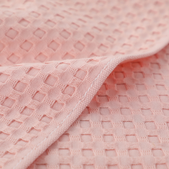 91家纺网 家纺一手货源 找家纺 娇兰毛巾 2025新款7A抗菌全棉华夫格纱布枕巾 粉色 52cm*82cm/对