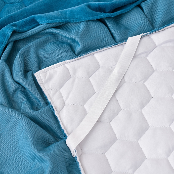 91家纺网 家纺一手货源 找家纺 优家居 2025新款纯色韩版花边牛奶绒夹棉床裙床罩加厚外贸直播 盛世-宝蓝