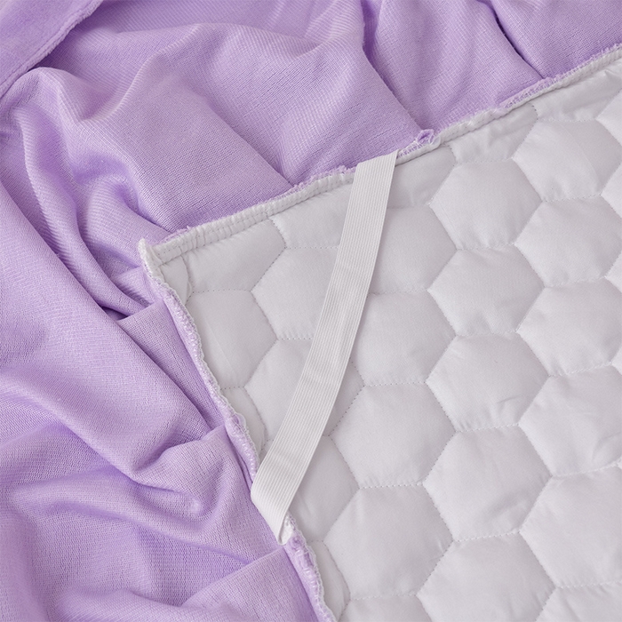 91家纺网 家纺一手货源 找家纺 优家居 2025新款纯色韩版花边牛奶绒夹棉床裙床罩加厚外贸直播 盛世-魅紫