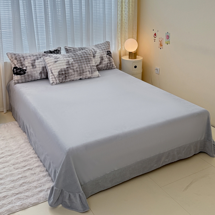 91家纺网 家纺一手货源 找家纺 小叮当家纺仓储工厂店 2025新款印花兔兔绒牛奶绒大泡泡单被套 被套单件 大泡泡-蝶影