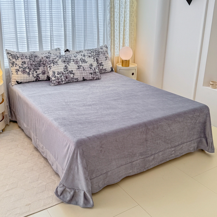 91家纺网 家纺一手货源 找家纺 小叮当家纺仓储工厂店 2025新款印花兔兔绒牛奶绒大泡泡单被套 被套单件 大泡泡-蝶梦花