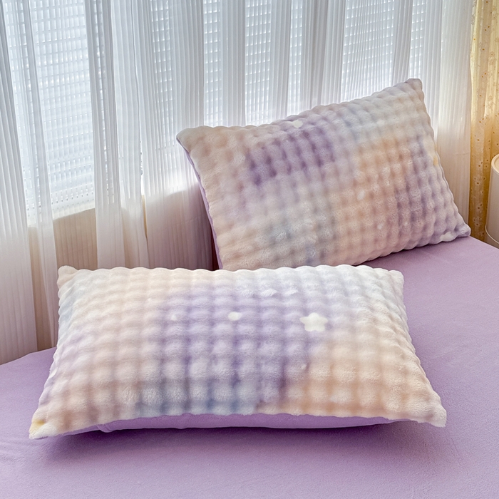 91家纺网 家纺一手货源 找家纺 小叮当家纺仓储工厂店 2025新款印花兔兔绒牛奶绒大泡泡单被套 被套单件 大泡泡-星空