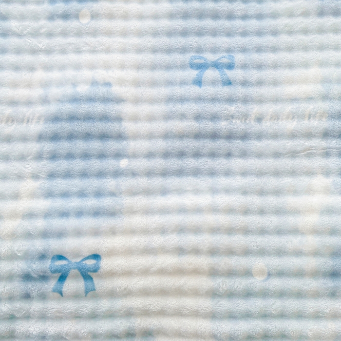 91家纺网 家纺一手货源 找家纺 小叮当家纺仓储工厂店 2025新款印花兔兔绒牛奶绒大泡泡单被套 被套单件 大泡泡-蝴蝶结蓝色