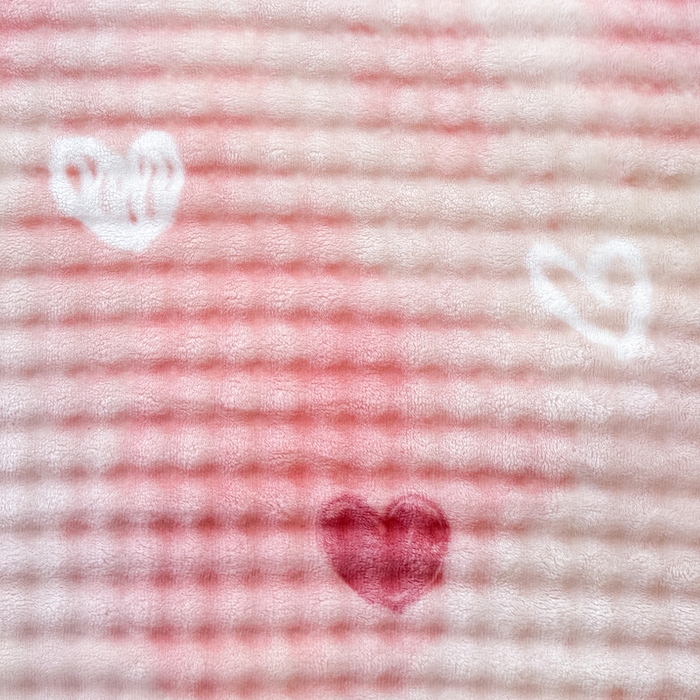 91家纺网 家纺一手货源 找家纺 小叮当家纺仓储工厂店 2025新款印花兔兔绒牛奶绒大泡泡单被套 被套单件 大泡泡-爱心粉