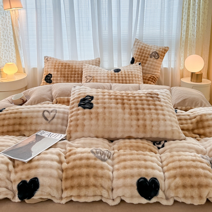 91家纺网 家纺一手货源 找家纺 （总）小叮当家纺仓储工厂店 2025新款印花兔兔绒牛奶绒大泡泡单被套 被套单件