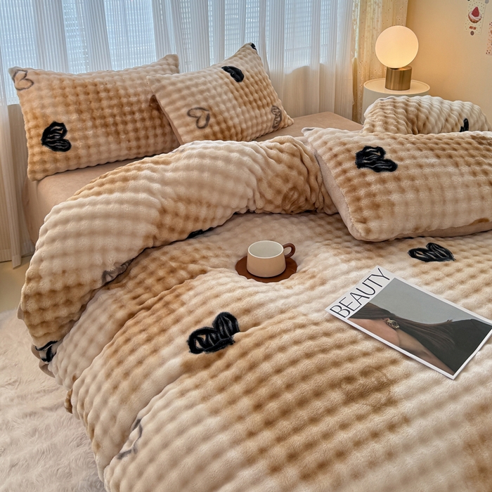 91家纺网 家纺一手货源 找家纺 （总）小叮当家纺仓储工厂店 2025新款印花兔兔绒牛奶绒大泡泡单被套 被套单件