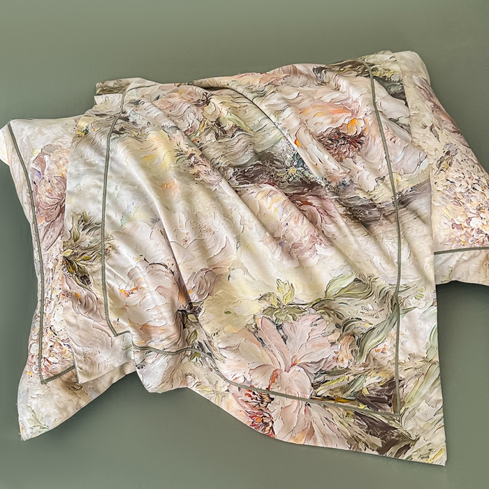 91家纺网 家纺一手货源 找家纺 棠颂家纺 2025新款A类锦棉缎陶瓷磨毛数码印花四件套（礼盒款） 沧澜