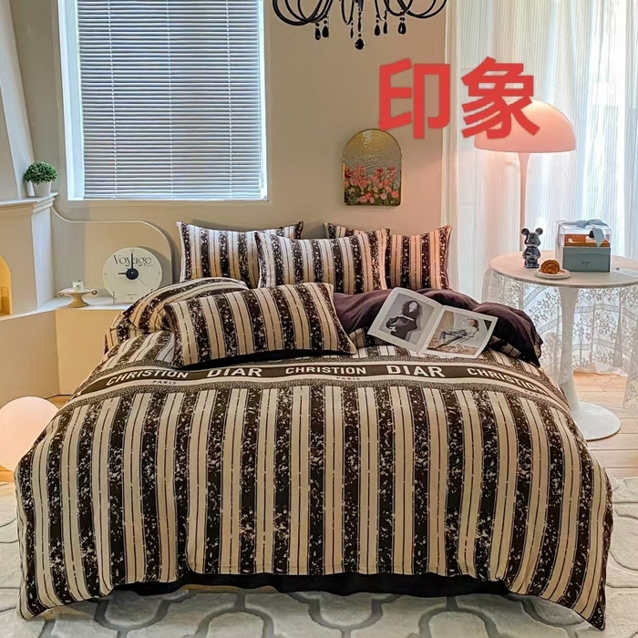 斯卡诺家纺 2025新款双面牛奶绒跑量款四件套 印象