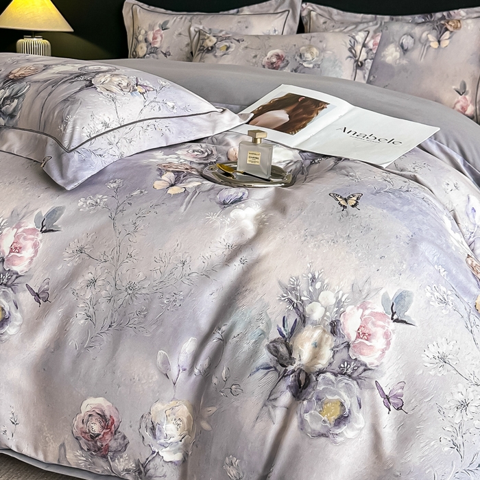 91家纺网 家纺一手货源 找家纺 棠颂家纺 2025新款A类锦棉缎陶瓷磨毛数码印花四件套（礼盒款） 惊鸿