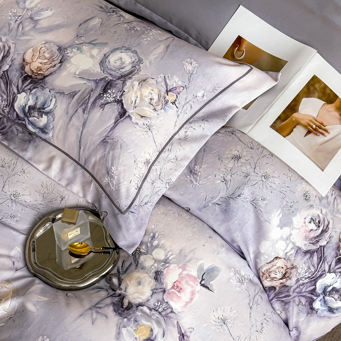 91家纺网 家纺一手货源 找家纺 棠颂家纺 2025新款A类锦棉缎陶瓷磨毛数码印花四件套（礼盒款） 惊鸿