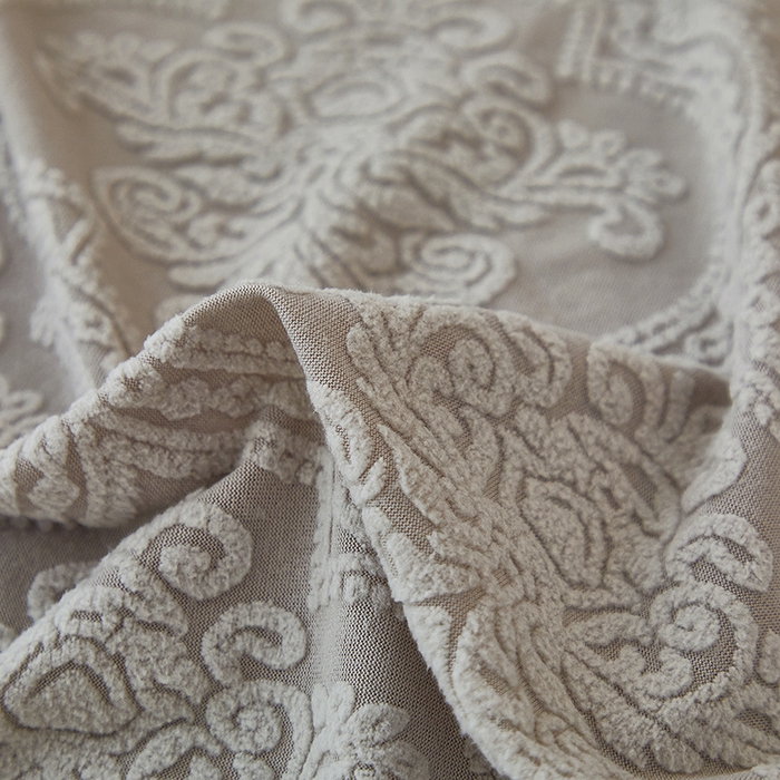 91家纺网 家纺一手货源 找家纺 逐日沙发套 2025新款提花裙摆沙发床套 裙摆沙发床套 欧艺-浅灰