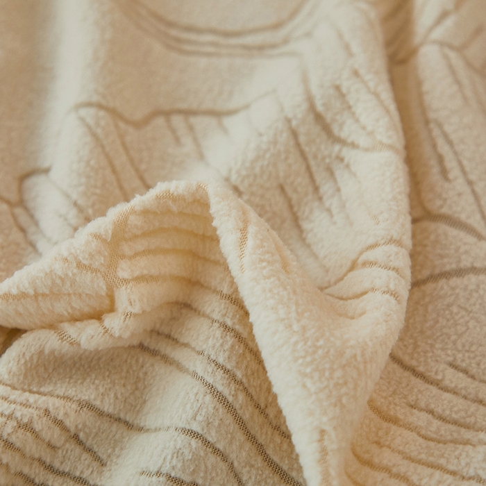 91家纺网 家纺一手货源 找家纺 逐日沙发套 2025新款提花裙摆沙发床套 裙摆沙发床套 叶沙-米白