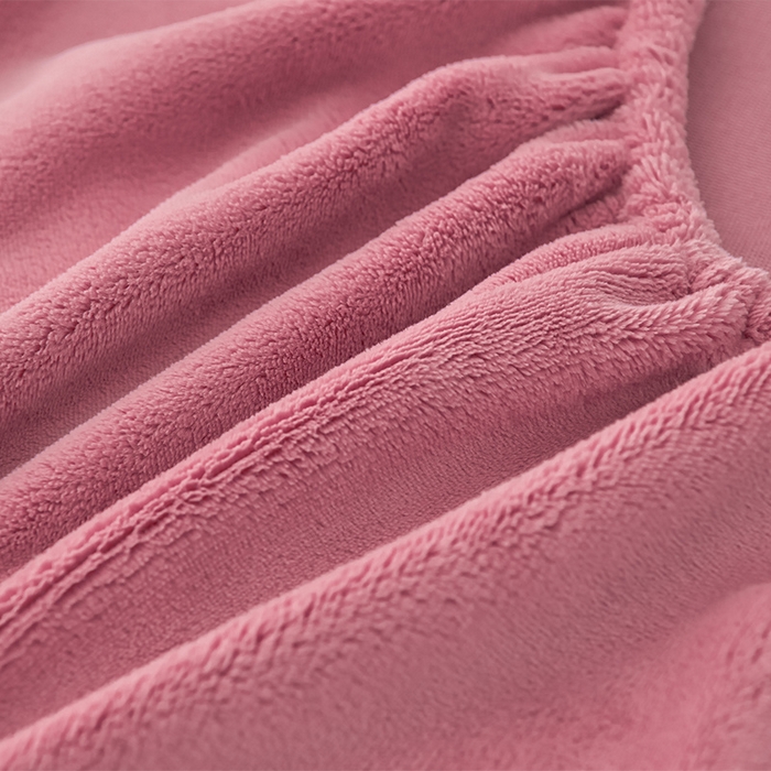 91家纺网 家纺一手货源 找家纺 优家居 2025新款纯色韩版花边牛奶绒床裙床罩加厚直播外贸可定做 盛世-豆沙