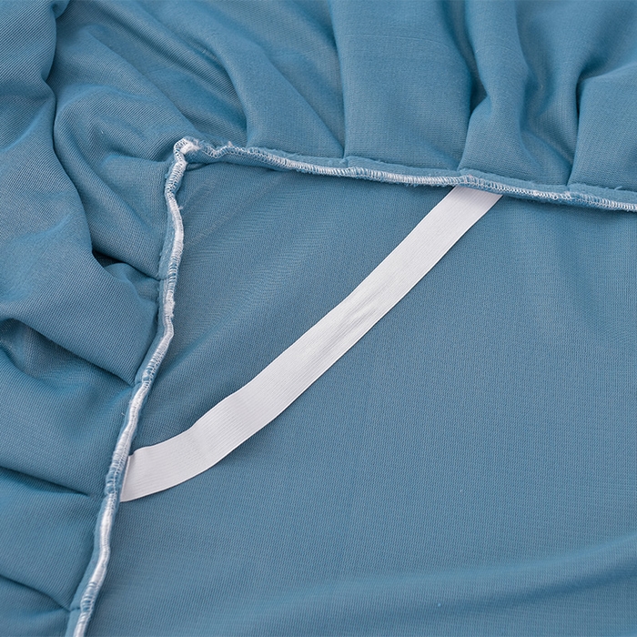 91家纺网 家纺一手货源 找家纺 优家居 2025新款纯色韩版花边牛奶绒床裙床罩加厚直播外贸可定做 盛世-宝蓝