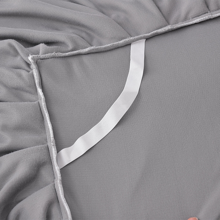 91家纺网 家纺一手货源 找家纺 优家居 2025新款纯色韩版花边牛奶绒床裙床罩加厚直播外贸可定做 盛世-银灰