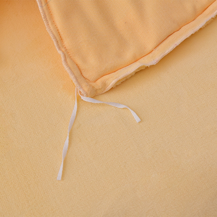 91家纺网 家纺一手货源 找家纺 优家居 2025新款纯色韩版花边牛奶绒床裙床罩加厚直播外贸可定做 盛世-杏黄