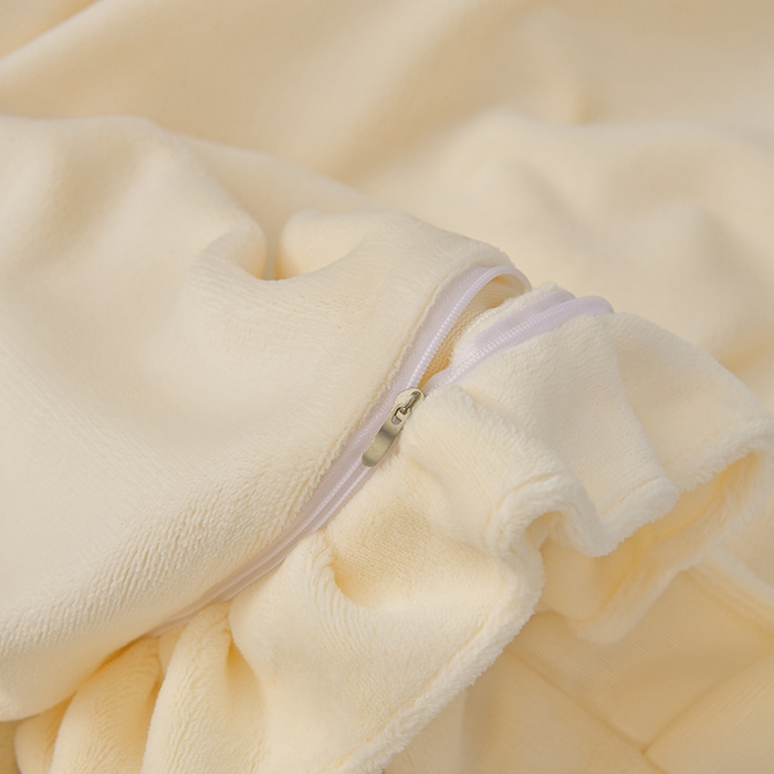 91家纺网 家纺一手货源 找家纺 优家居 2025新款纯色韩版花边牛奶绒床裙床罩加厚直播外贸可定做 盛世-米白