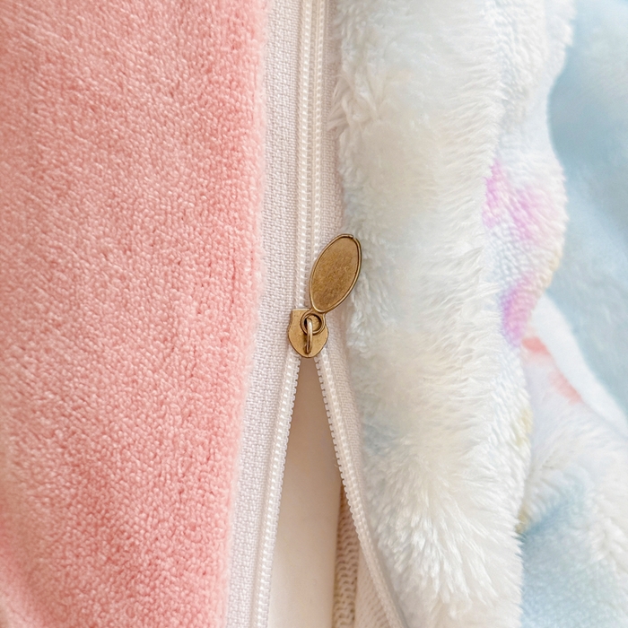 91家纺网 家纺一手货源 找家纺 小叮当家纺仓储工厂店 2025新款印花兔兔绒牛奶绒大泡泡四件套 大泡泡-花田