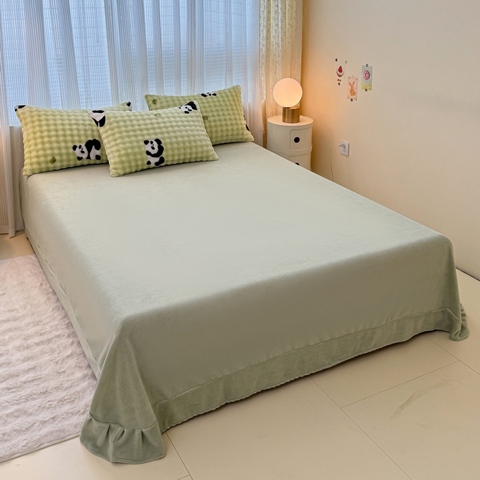 91家纺网 家纺一手货源 找家纺 小叮当家纺仓储工厂店 2025新款印花兔兔绒牛奶绒大泡泡四件套 大泡泡-萌宝