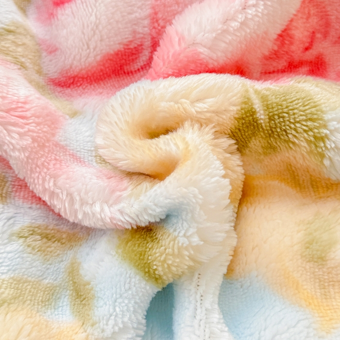 91家纺网 家纺一手货源 找家纺 小叮当家纺仓储工厂店 2025新款印花兔兔绒牛奶绒大泡泡四件套 大泡泡-花田