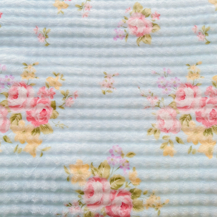 91家纺网 家纺一手货源 找家纺 小叮当家纺仓储工厂店 2025新款印花兔兔绒牛奶绒大泡泡四件套 大泡泡-花田