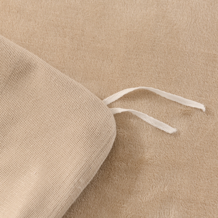 91家纺网 家纺一手货源 找家纺 米瑞娜 2025新款泡泡绒四件套 泡泡-白卡其