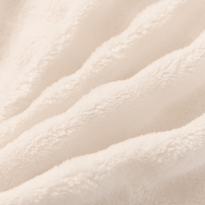 91家纺网 家纺一手货源 找家纺 米瑞娜 2025新款泡泡绒四件套 泡泡-白卡其