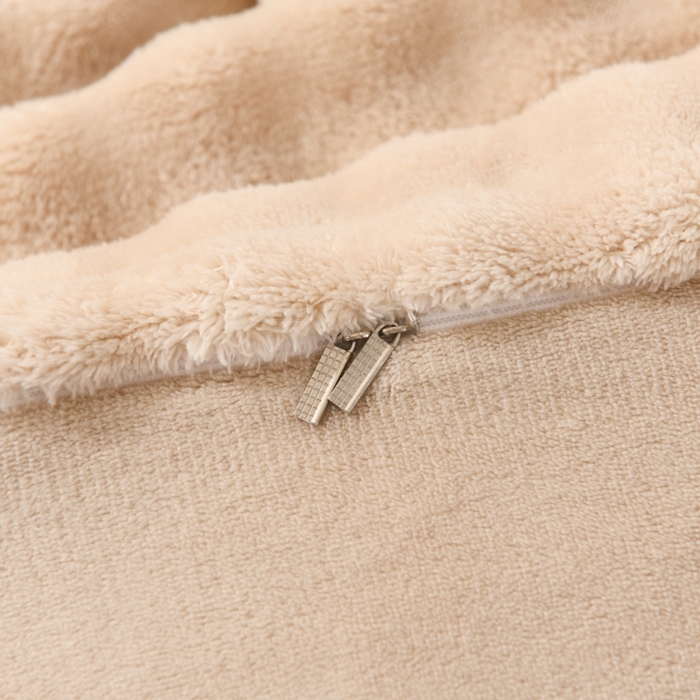 91家纺网 家纺一手货源 找家纺 米瑞娜 2025新款泡泡绒四件套 泡泡-卡其