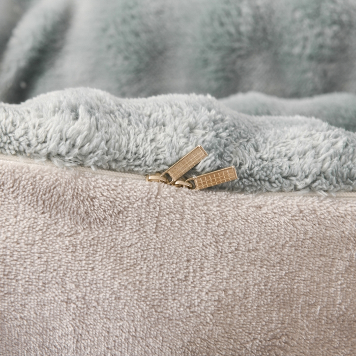 91家纺网 家纺一手货源 找家纺 米瑞娜 2025新款泡泡绒四件套 泡泡-绿灰