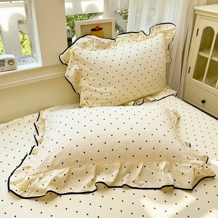 91家纺网 家纺一手货源 找家纺 （总）麋兔 2025新款双层纱毛巾绣花边四件套