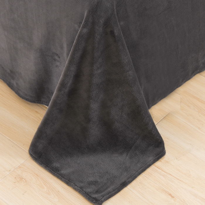 91家纺网 家纺一手货源 找家纺 米瑞娜 2025新款泡泡绒四件套 泡泡-深灰