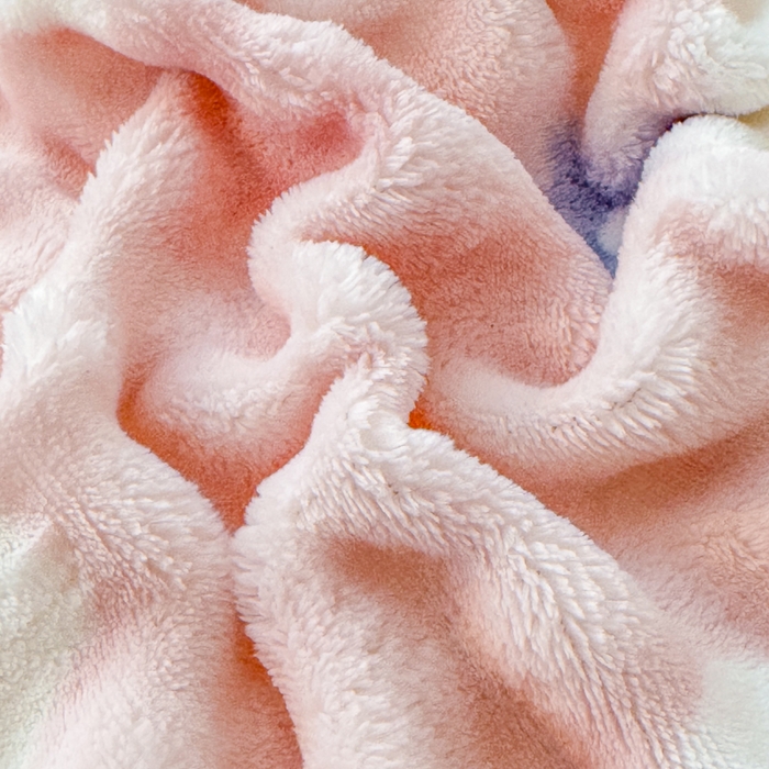 91家纺网 家纺一手货源 找家纺 小叮当家纺仓储工厂店 2025新款印花兔兔绒牛奶绒大泡泡四件套 大泡泡-花朵粉