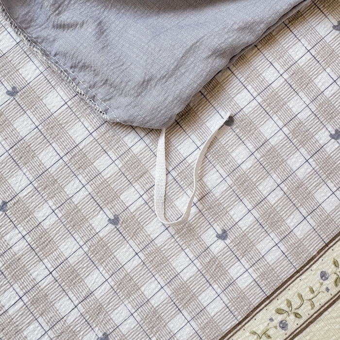 91家纺网 家纺一手货源 找家纺 麋兔 2025新款双层纱毛巾绣花边四件套 苹果免