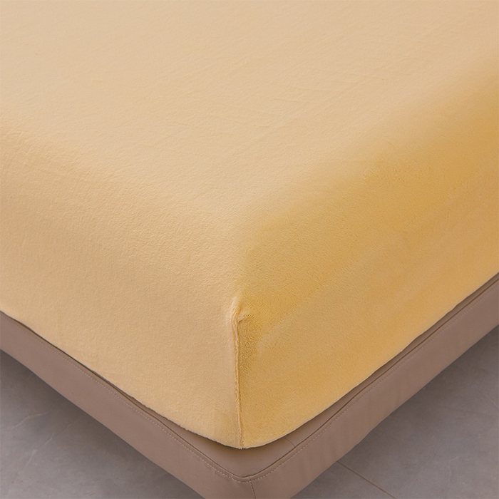 91家纺网 家纺一手货源 找家纺 优家居 2025新款纯色韩版牛奶绒花边床裙床笠四件套单件被套直播爆款 盛世-杏黄