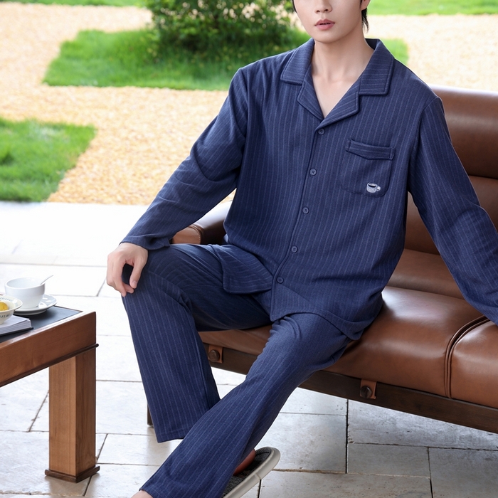 （總）洛蘭沙家居館 2025新款德絨綿竹加厚300克情侶睡衣男女款睡衣（翻領）