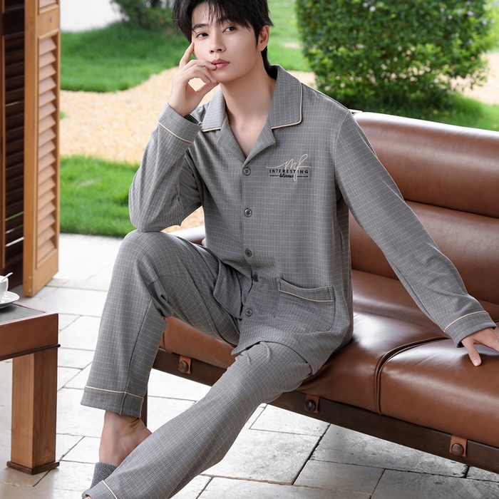 91家纺网 家纺一手货源 找家纺 （总）洛兰沙家居馆 2025新款德绒绵竹加厚300克情侣睡衣男女款睡衣（翻领）