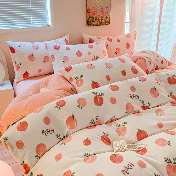 91家纺网 家纺一手货源 找家纺 （总）斯卡诺家纺 2025小清新加厚高克重牛奶绒四件套网红直播爆款