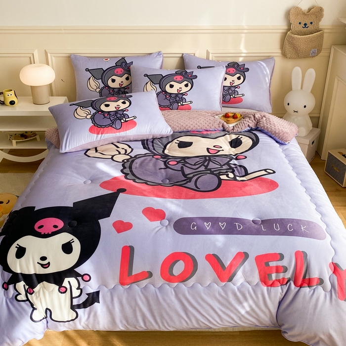 一电 跨境电商可真空儿童豆豆被幼儿园秋冬被芯宝宝婴儿午睡小盖被盖毯小宝宝四季通用 可爱库洛米