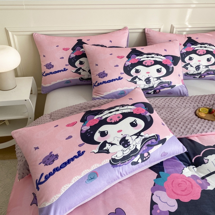 91家纺网 家纺一手货源 找家纺 一电 跨境电商可真空儿童豆豆被幼儿园秋冬被芯宝宝婴儿午睡小盖被盖毯小宝宝四季通用 库洛米公主