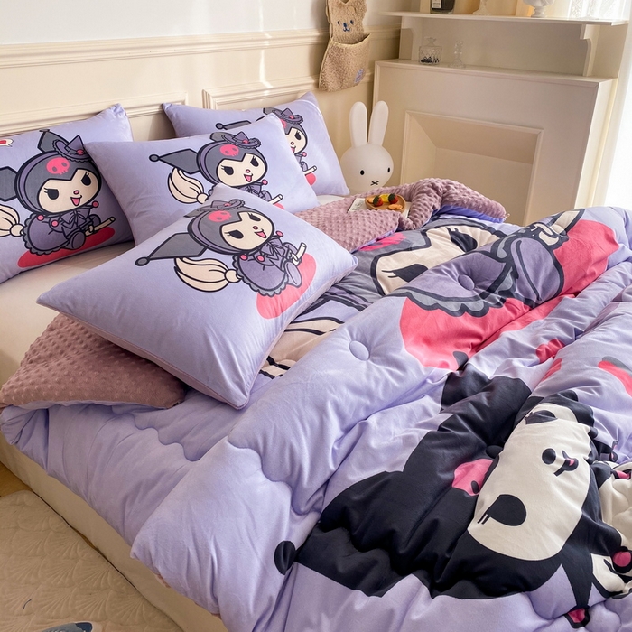 91家纺网 家纺一手货源 找家纺 一电 跨境电商可真空儿童豆豆被幼儿园秋冬被芯宝宝婴儿午睡小盖被盖毯小宝宝四季通用 可爱库洛米