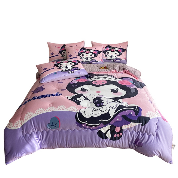 91家纺网 家纺一手货源 找家纺 一电 跨境电商可真空儿童豆豆被幼儿园秋冬被芯宝宝婴儿午睡小盖被盖毯小宝宝四季通用 库洛米公主