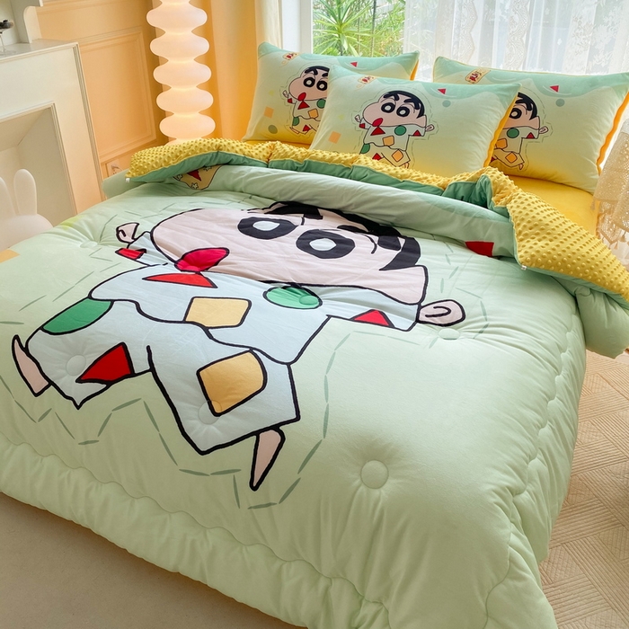 91家纺网 家纺一手货源 找家纺 一电 跨境电商可真空儿童豆豆被幼儿园秋冬被芯宝宝婴儿午睡小盖被盖毯小宝宝四季通用 小新