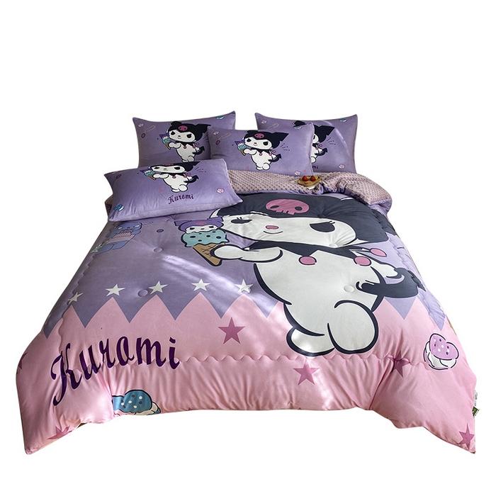 91家纺网 家纺一手货源 找家纺 一电 跨境电商可真空儿童豆豆被幼儿园秋冬被芯宝宝婴儿午睡小盖被盖毯小宝宝四季通用 甜筒库洛米